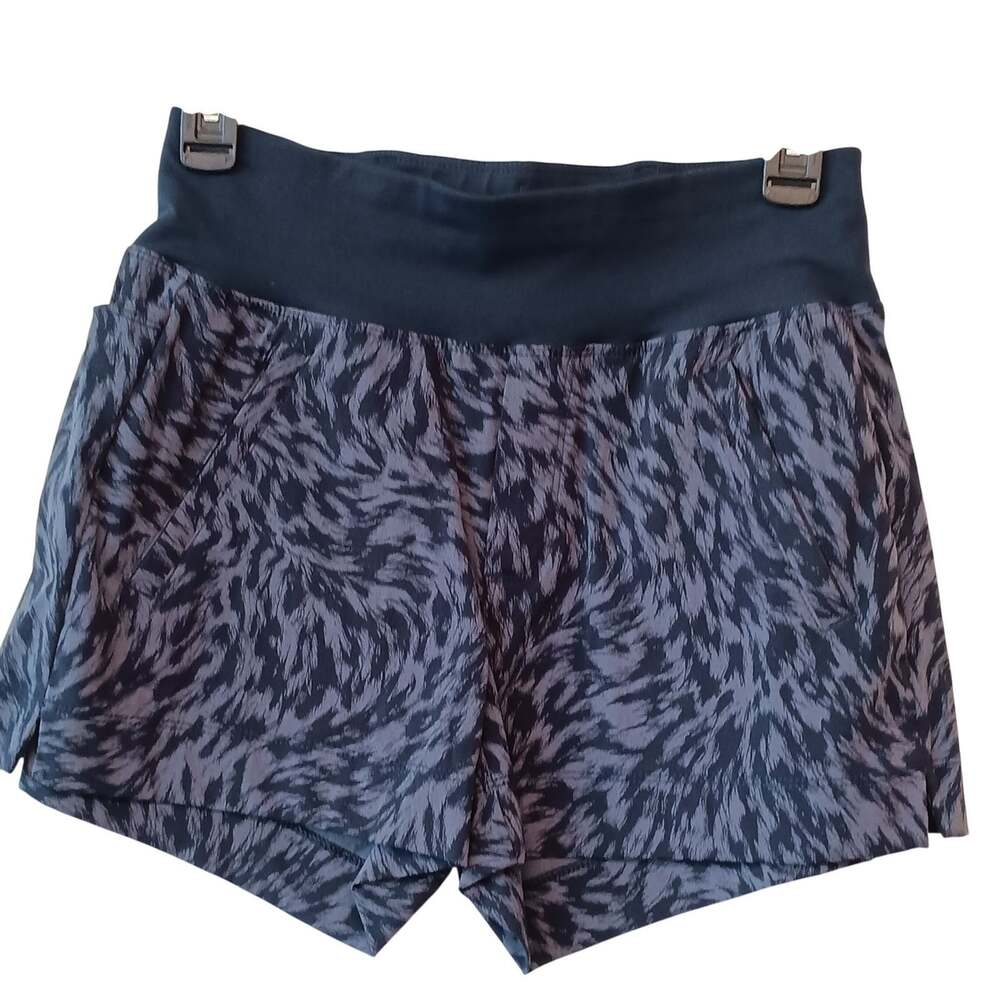 Athleta Women's Lynx Navy Trekkie North Printed Athletic Shorts Size 0 - Picture 5 of 11